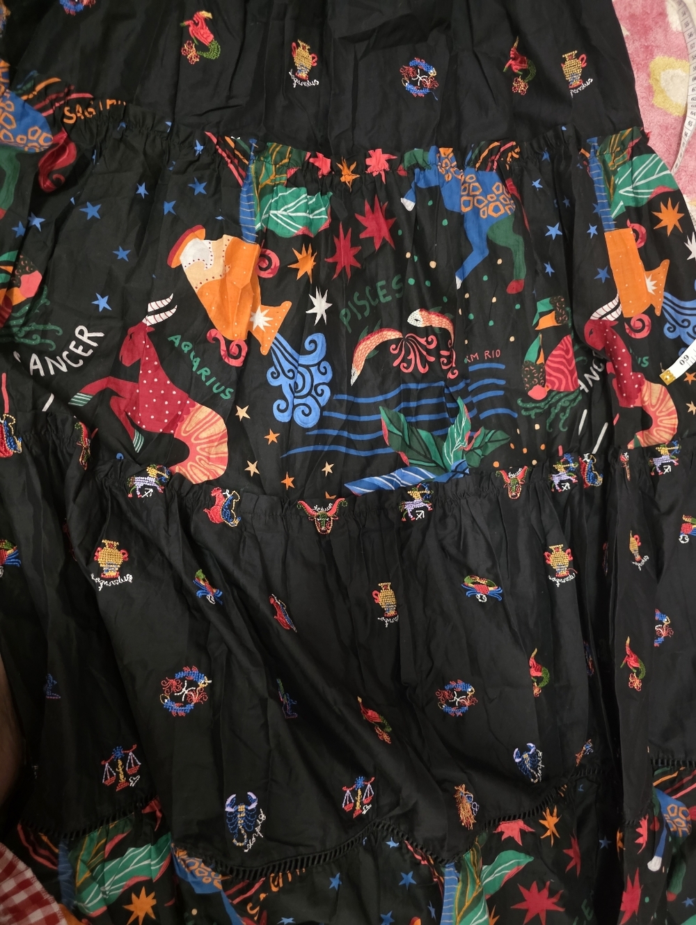 Farm Rio Zodiac Embroidered Maxidress - Picture 9 of 9